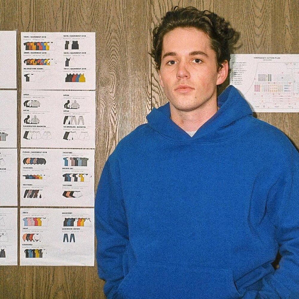 los angeles apparel blue moon heavy hooded sweatshirt  💙